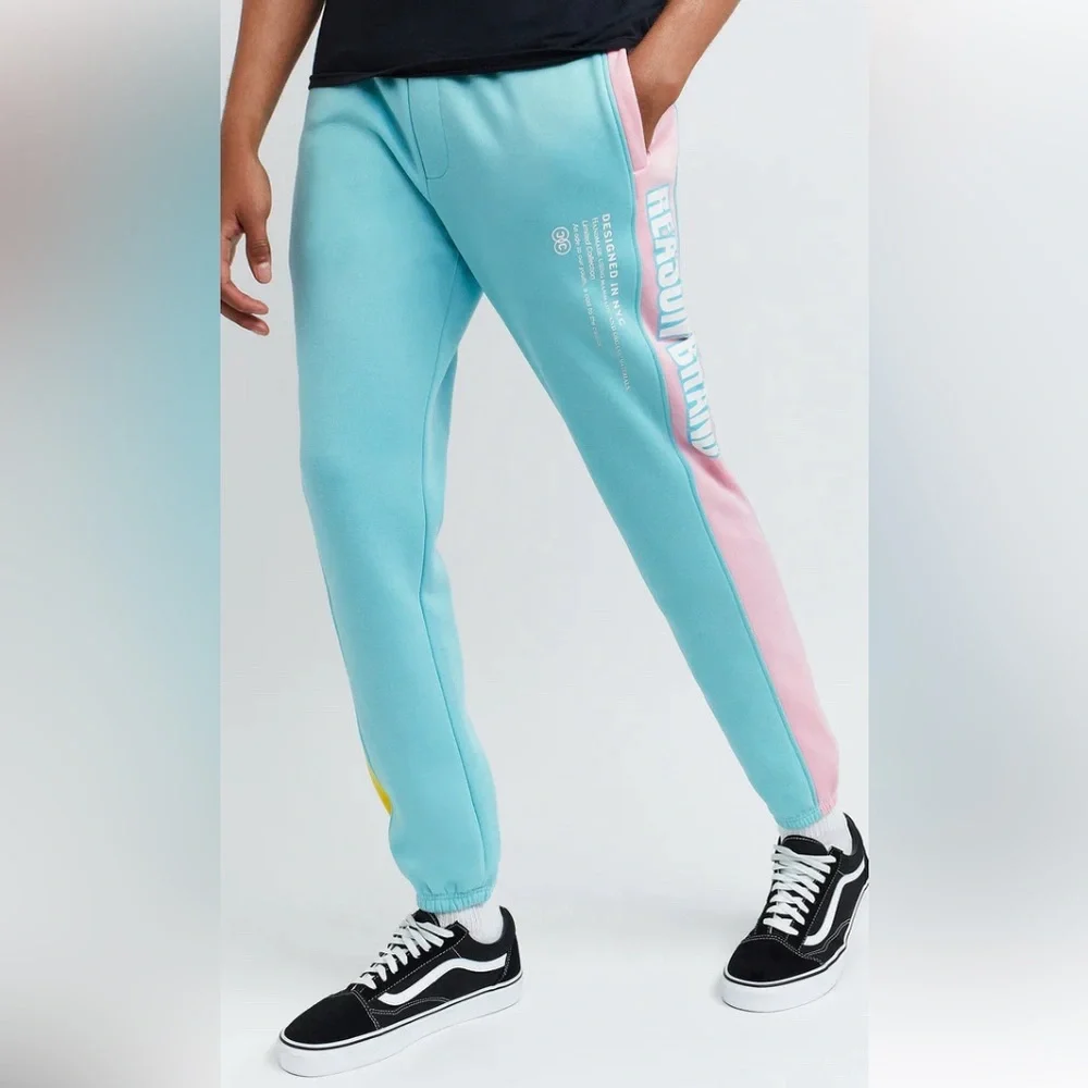 5/$15 REASON Blocked Pastel Logo Jogger